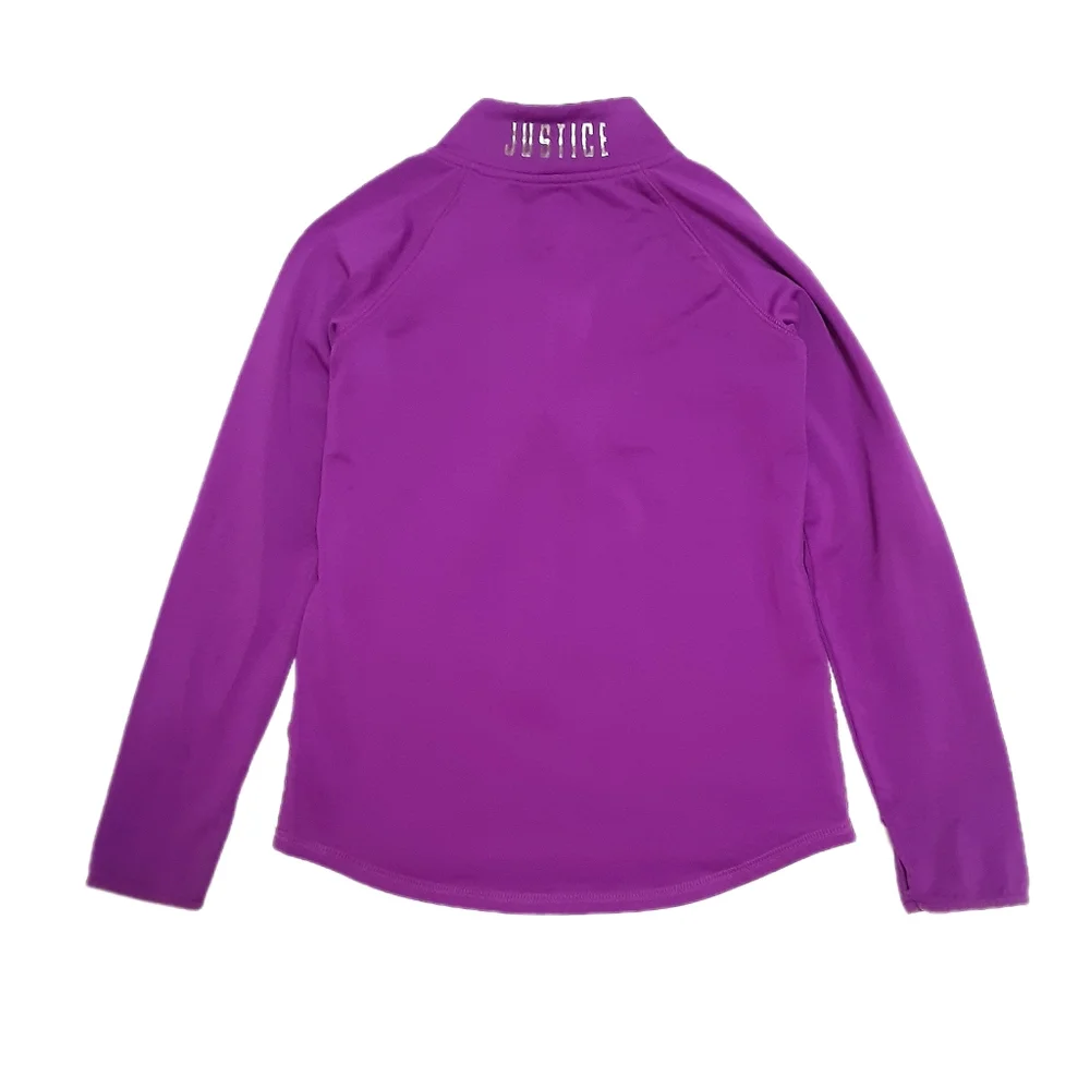 Justice Quarter Zip Pullover Shirt Girls Size 7